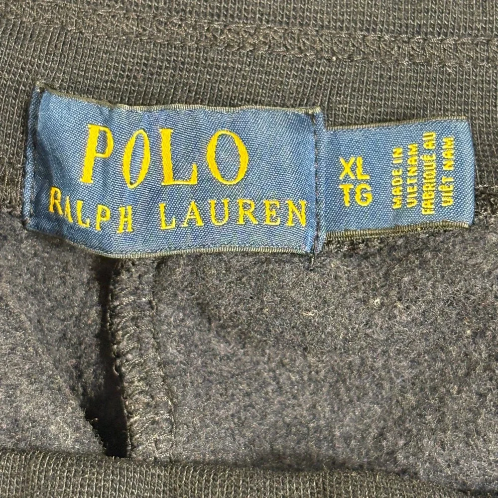 Polo Ralph Lauren Joggers Mens XL Navy Blue Logo Fleece Sweatpants Athleisure